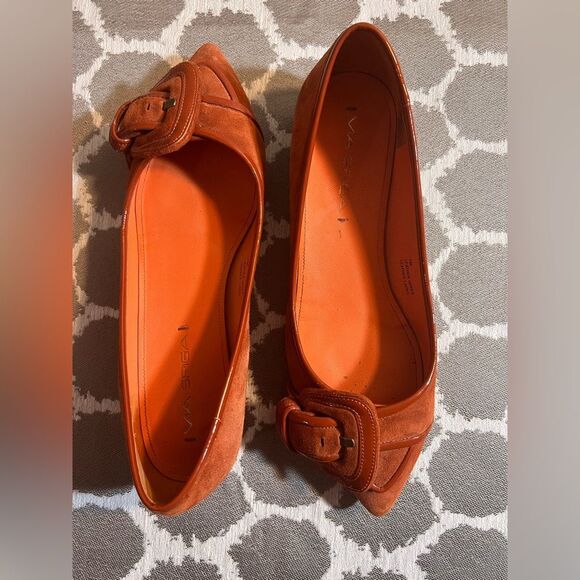 Via Spiga Flats with Decorative Buckle cinnamon suede excellent coquette girl - Picture 10 of 16